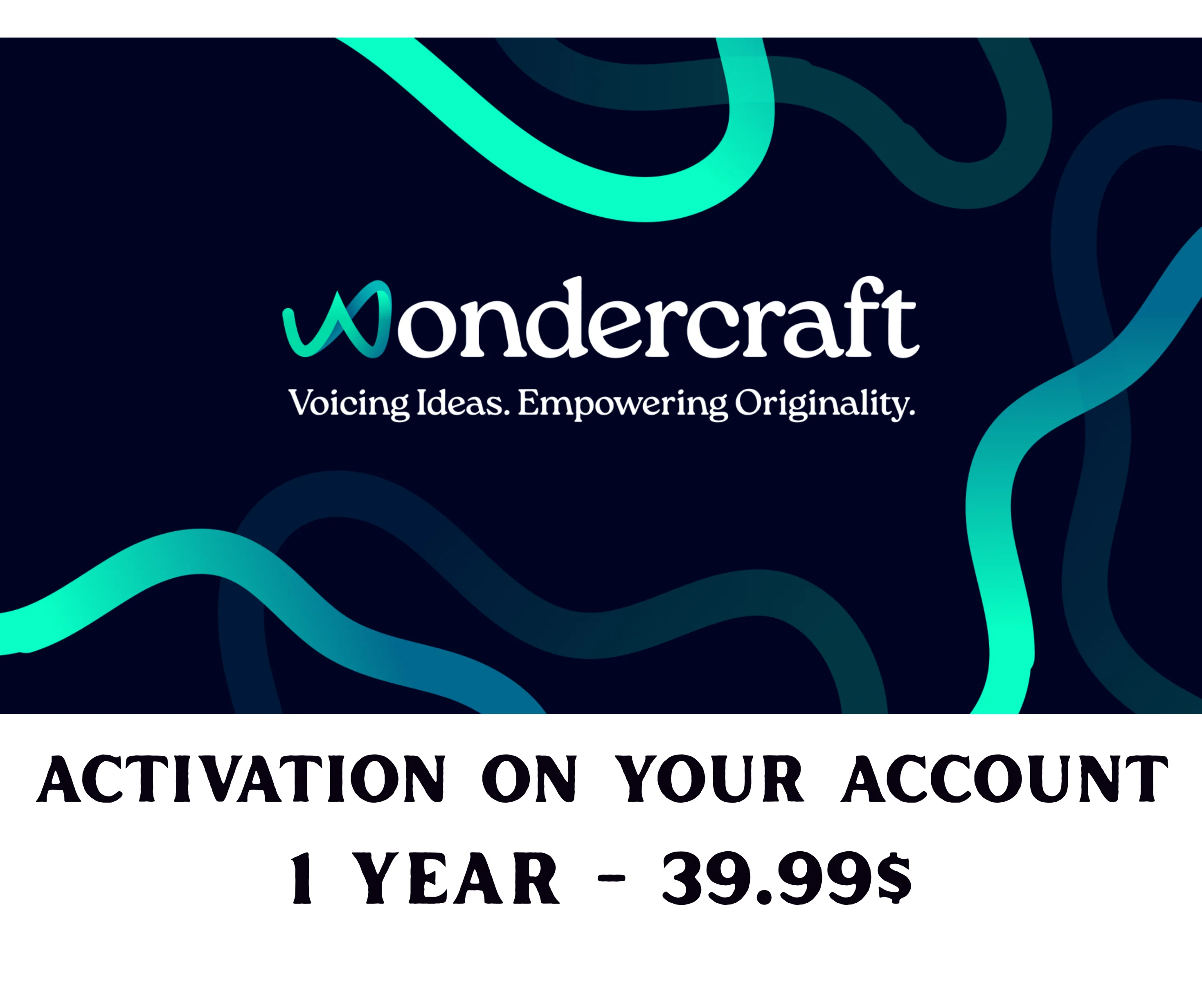 Wondercraft AI Creator Plan – 1 год – на вашу почту