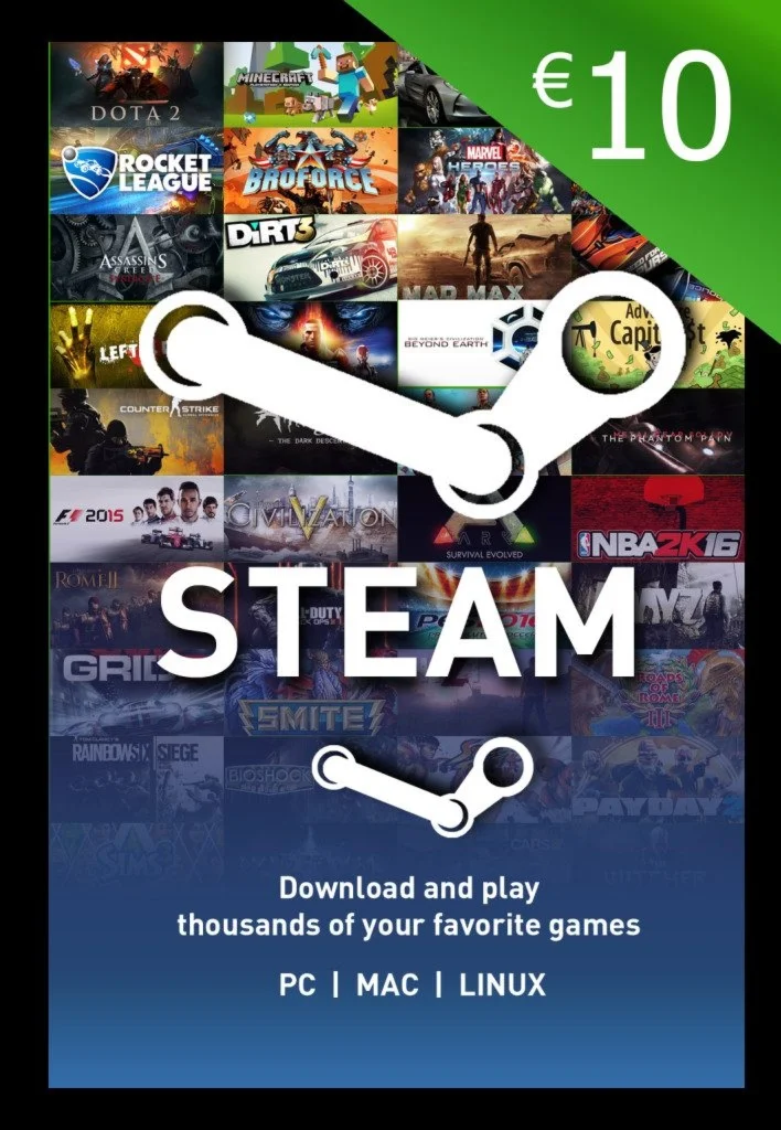 STEAM Германия Код Пополнения EUR Стим Карта