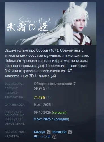 Snow x Hime АВТОДОСТАВКА STEAM РОССИЯ