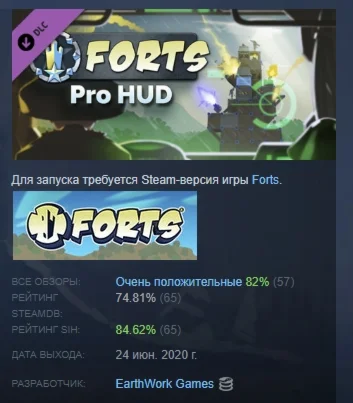 Forts - Pro HUD АВТОДОСТАВКА DLC STEAM GIFT РОССИЯ