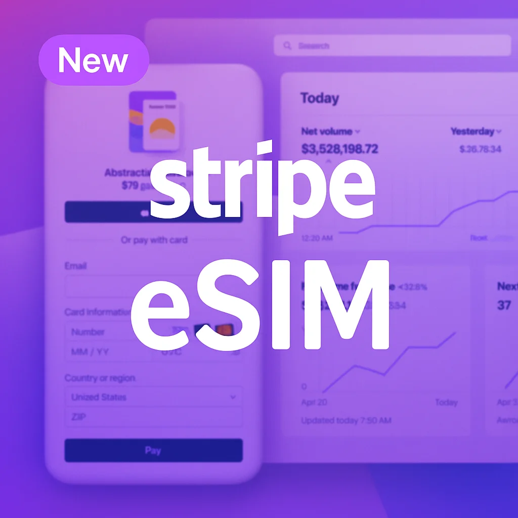 Stripe eSIM для регестрации в сервисе