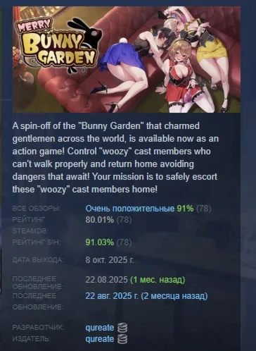 MERRY BUNNY GARDEN АВТОДОСТАВКА STEAM РОССИЯ