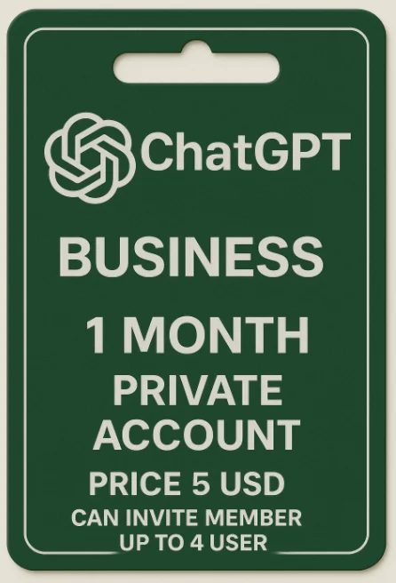 ChatGPT Bussiness  Team 1 Month Private Account