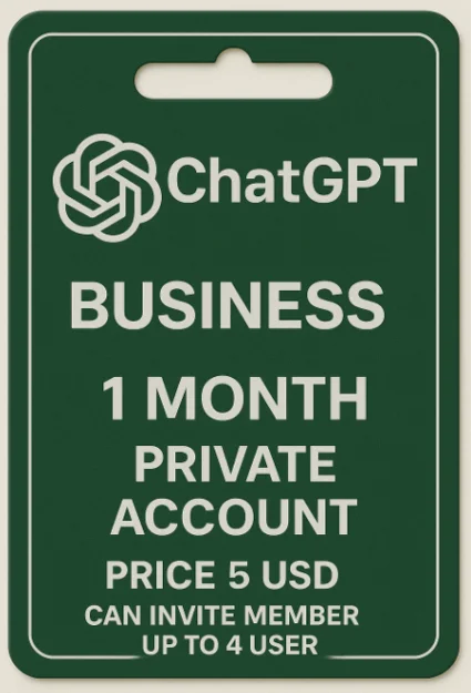 ChatGPT Plus Bussiness Team 1 Month Private Account