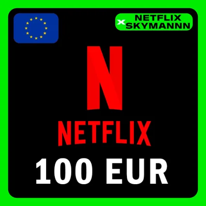 АВТО Карта пополнения Netflix 100 EUR ЕВРОПА 24/7