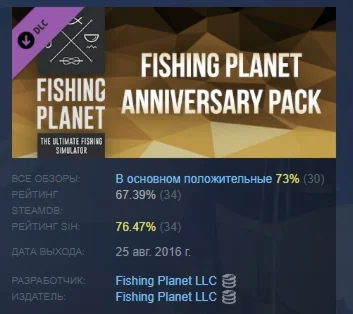 Fishing Planet Anniversary Pack DLC STEAM GIFT РОССИЯ