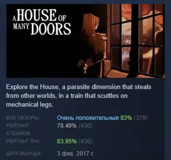 A House of Many Doors АВТОДОСТАВКА  STEAM GIFT РОССИЯ