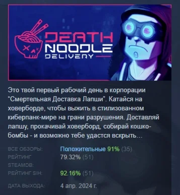 Death Noodle Delivery АВТОДОСТАВКА STEAM GIFT РОССИЯ