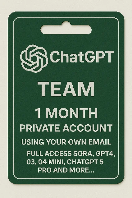 ChatGPT Plus Team 1 Month Private Account