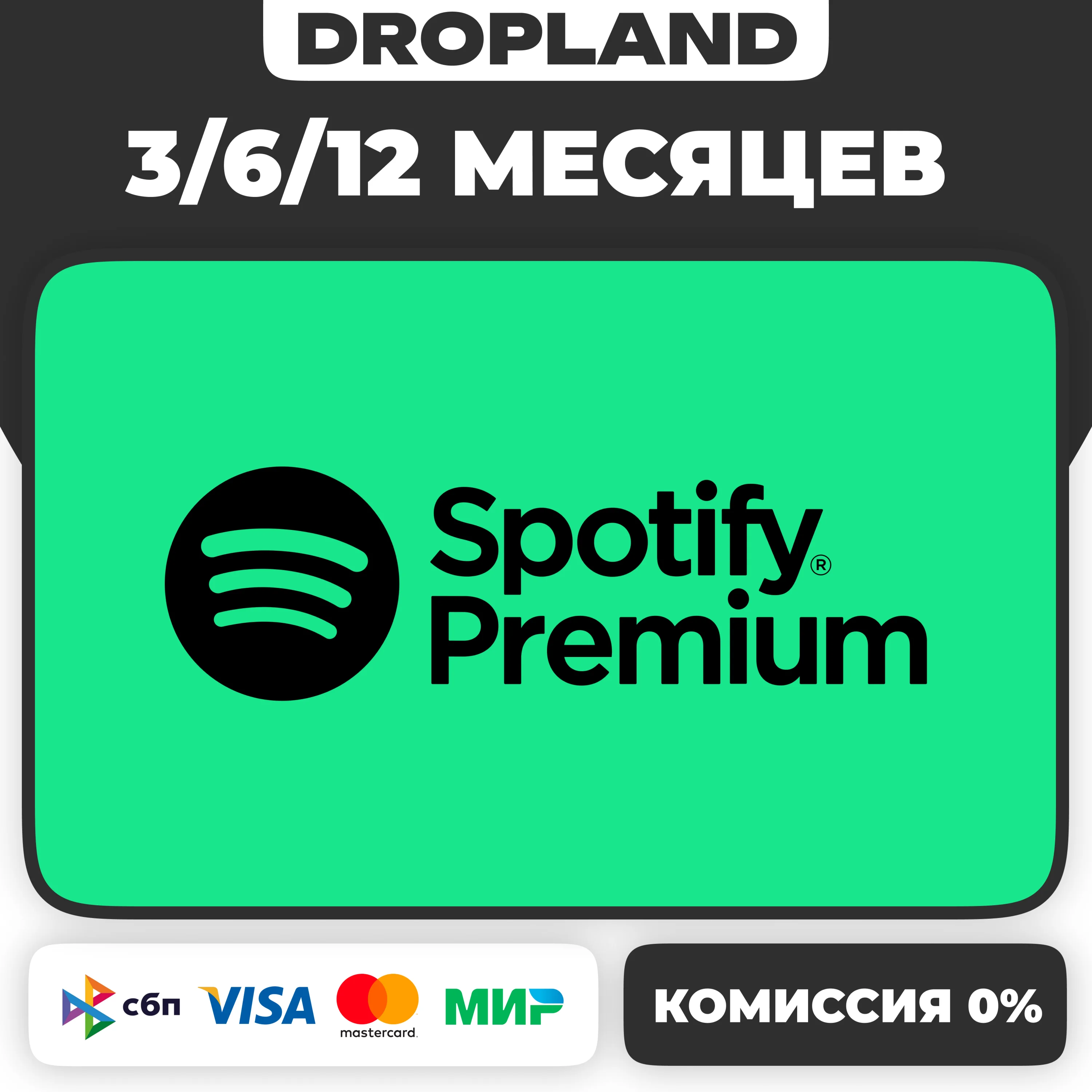 SPOTIFY PREMIUM 3/6/12 - РАБОТАЕТ В РФ