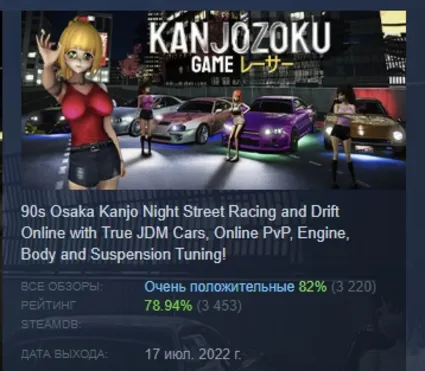 Kanjozoku Game レーサー Online Street Racing  Drift STEAM