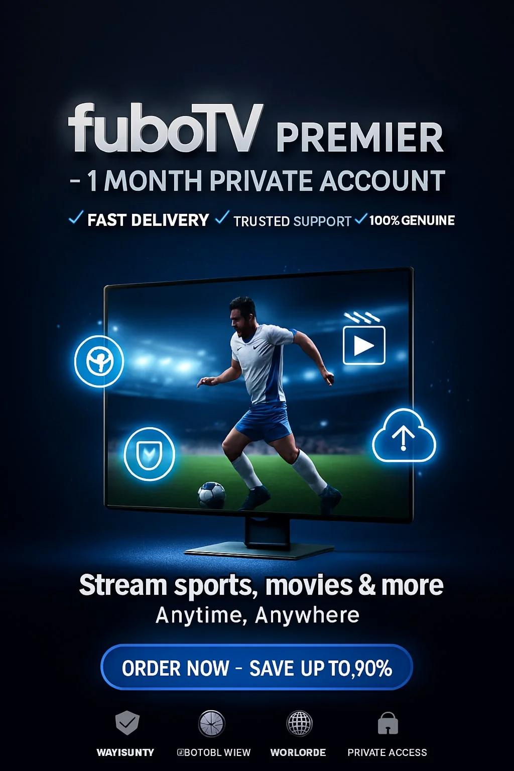 Fubo tv Premier 1 месяц личный аккаунт