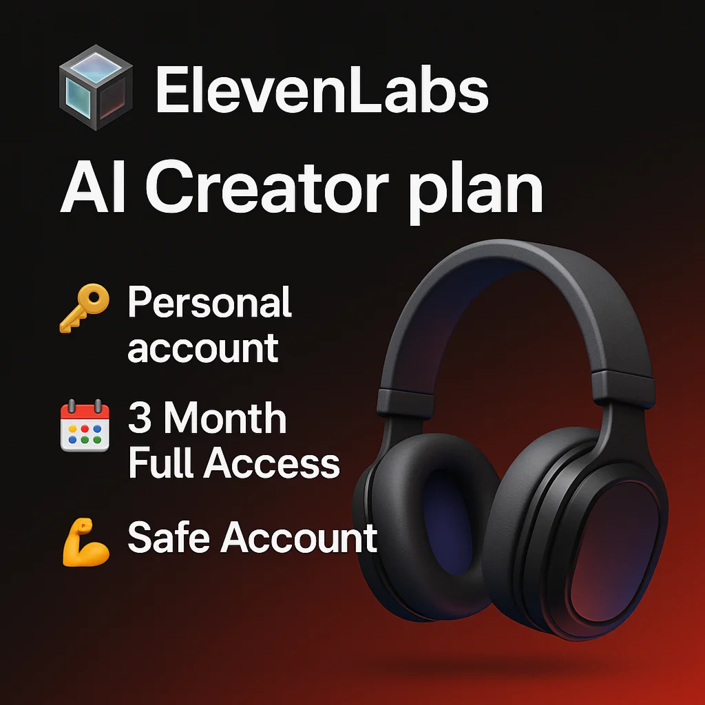 💎 Аккаунт ElevenLabs – 3 месяца полного доступа 🎧⚡️