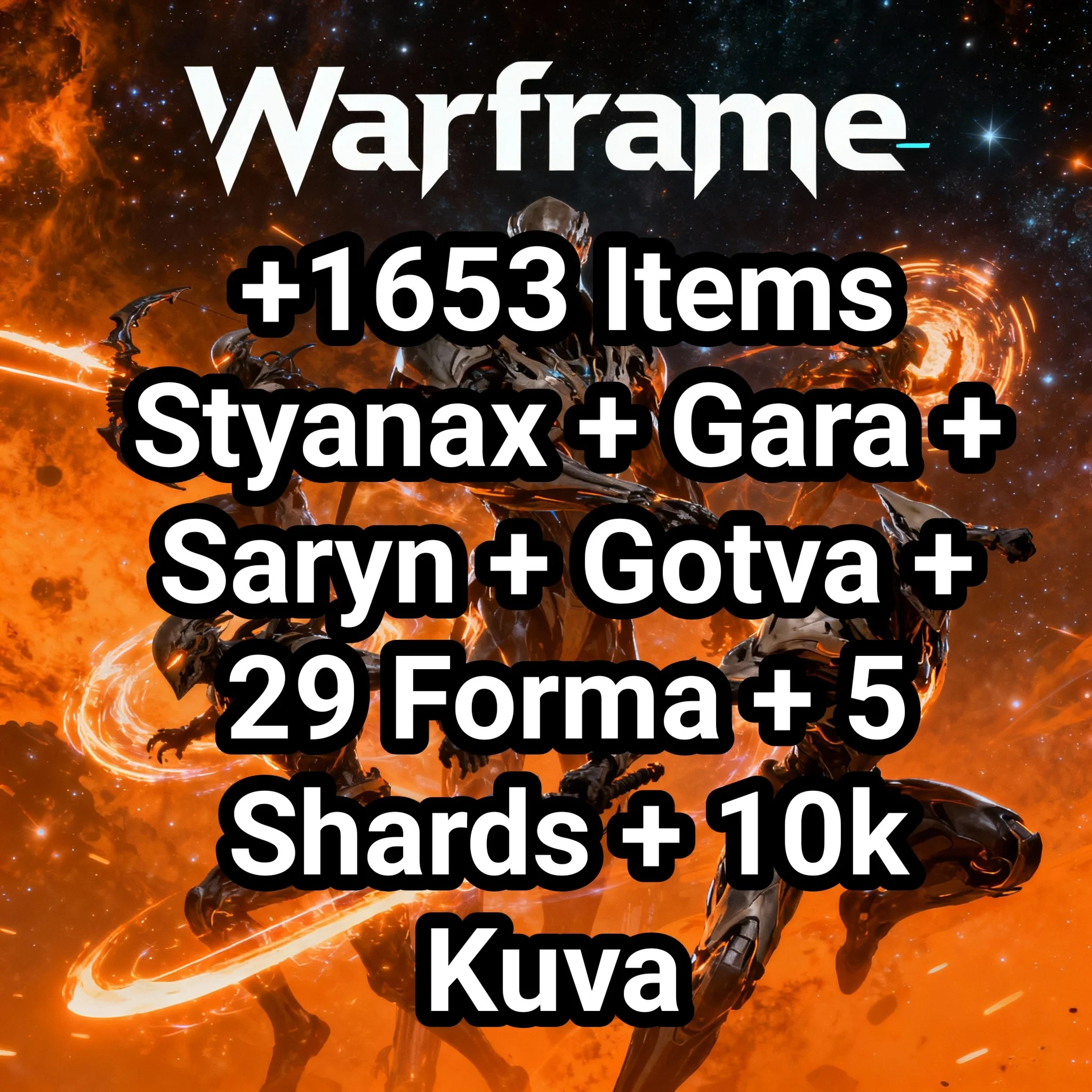 Warframe +1653 предметов + Стинакс + Гара + Сарина