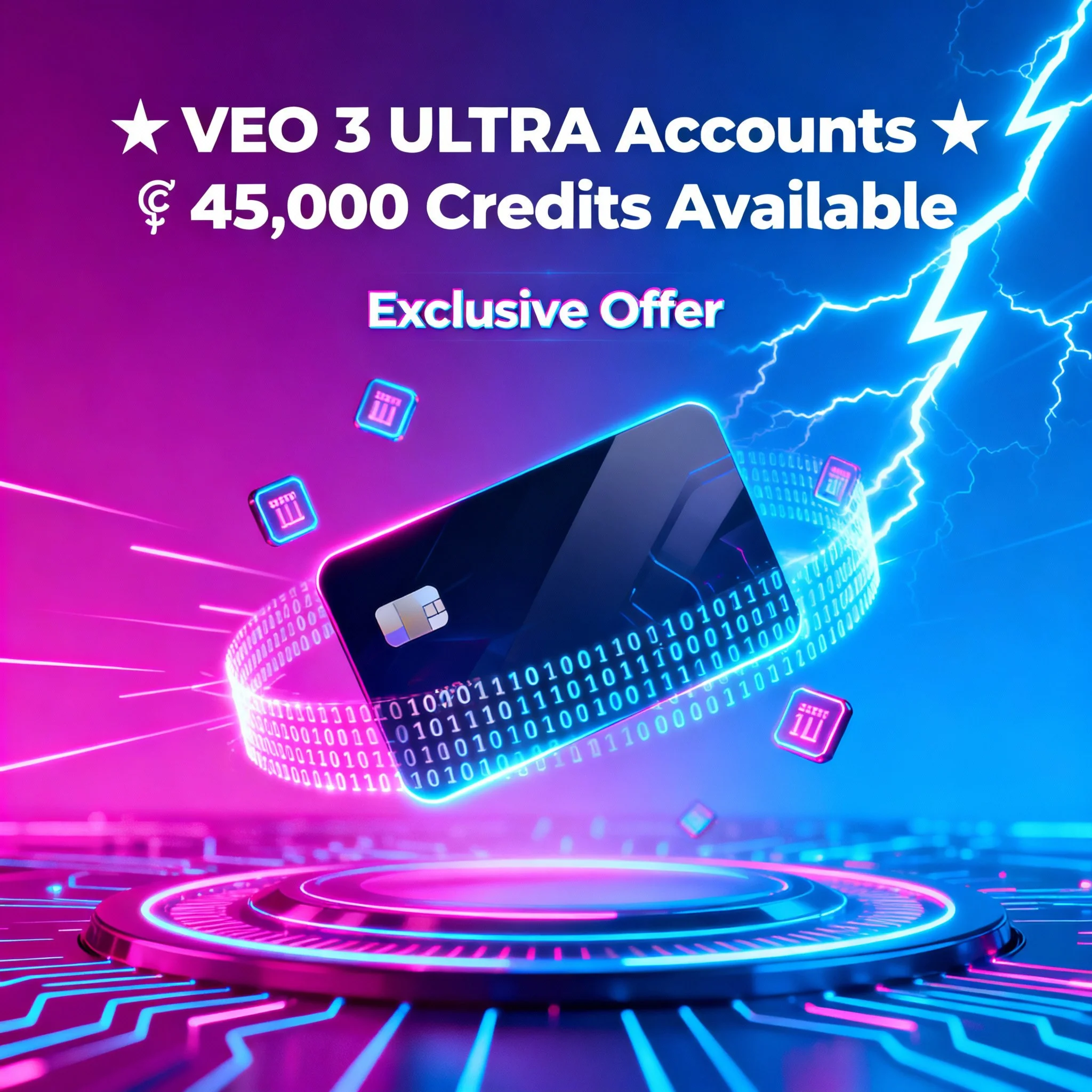 Gemini Veo3 Ultra 45000 кредитов — 1 месяц личного счет
