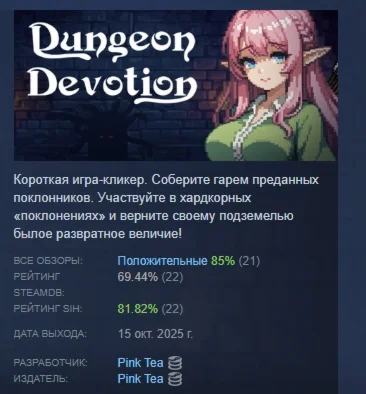 Dungeon Devotion АВТОДОСТАВКА STEAM РОССИЯ