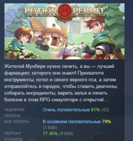 Potion Permit АВТОДОСТАВКА STEAM GIFT РОССИЯ