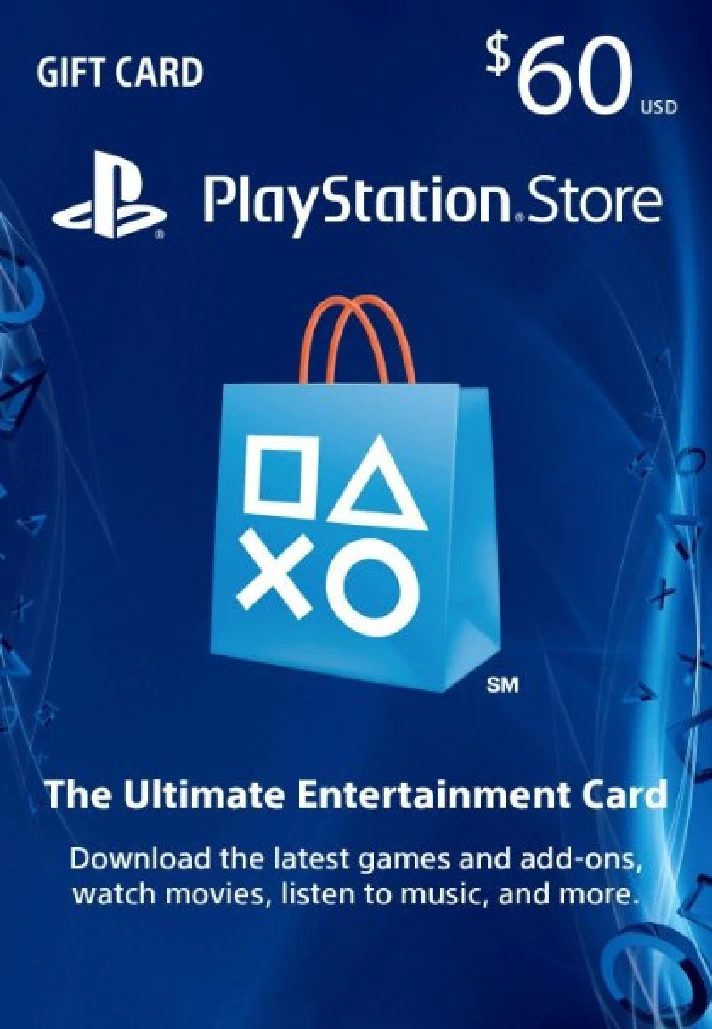 PSN Gift Card Code USA $60 for PS4, PS3, PS Vita