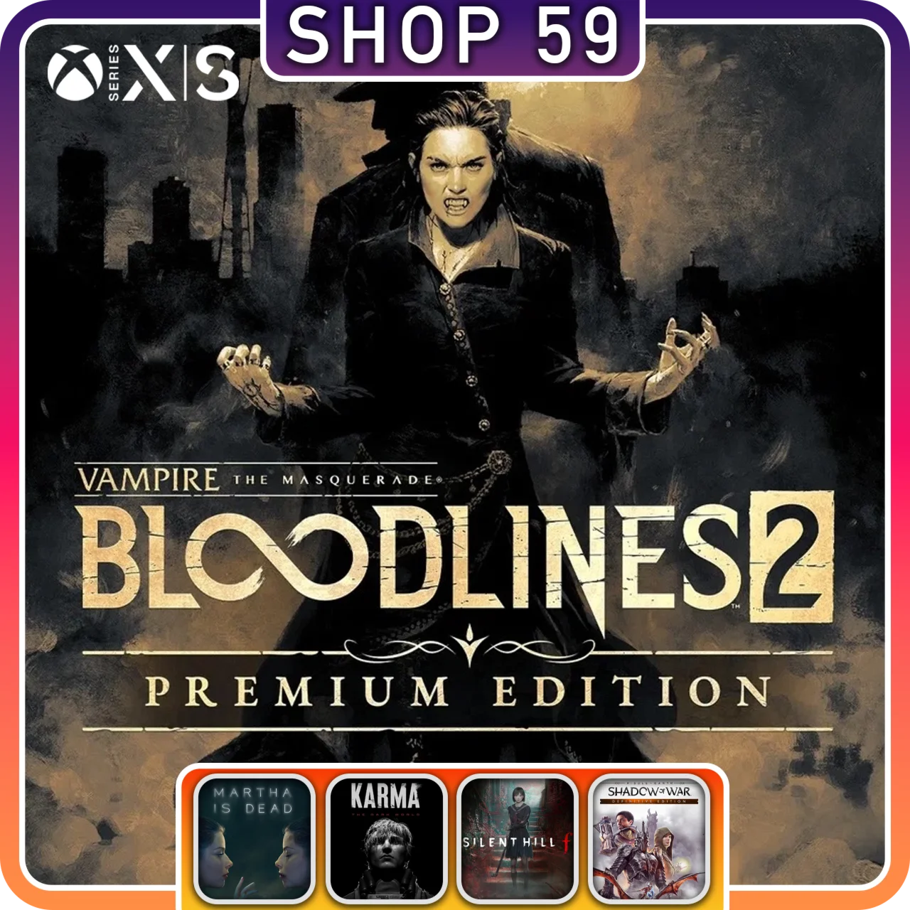 Vampire: Bloodlines 2 Premium + 4 ТОП ИГРЫ XBOX аренда