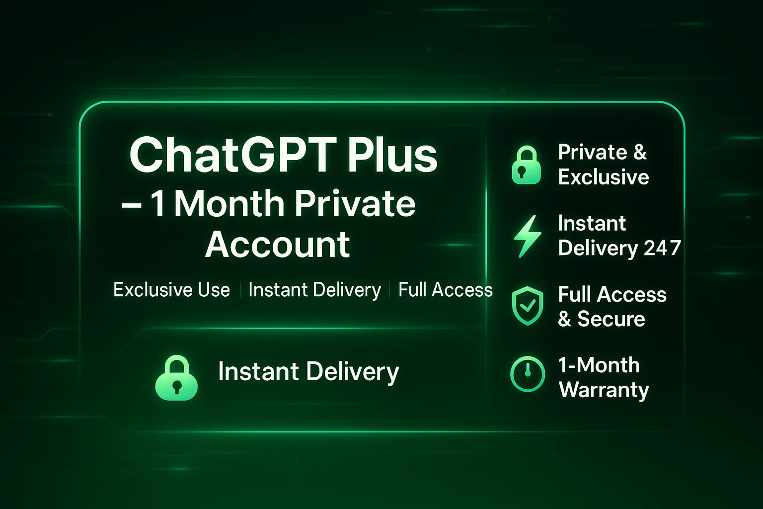 ChatGPT Plus 1 месяц — личный приватный аккаунт