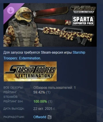 Starship Troopers Extermination - Sparta Supporter Pack