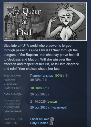 The Queen of Phalli АВТОДОСТАВКА STEAM РОССИЯ