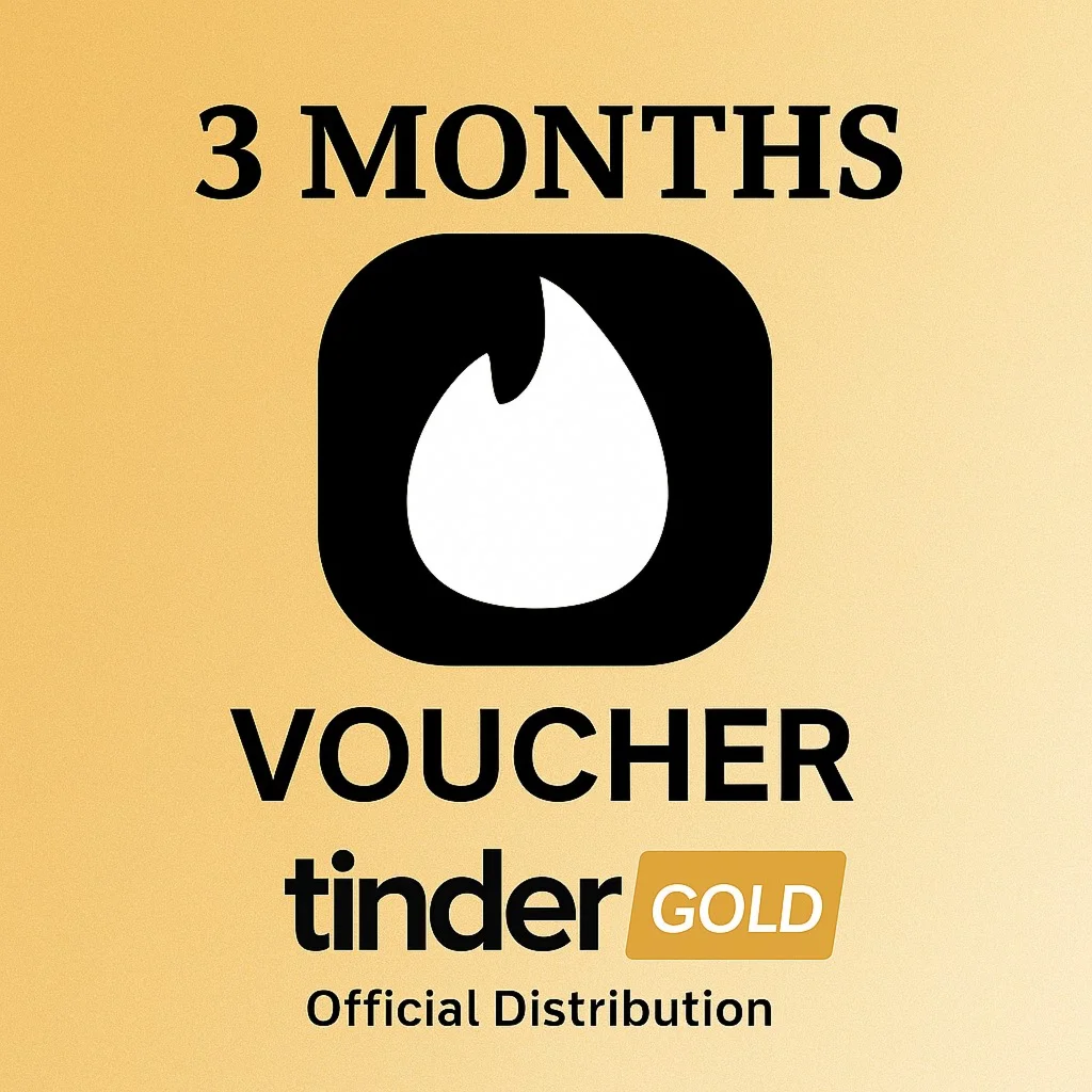 TINDER GOLD 3 MONTHS CODE 24/7 VOUCHER INSTANT