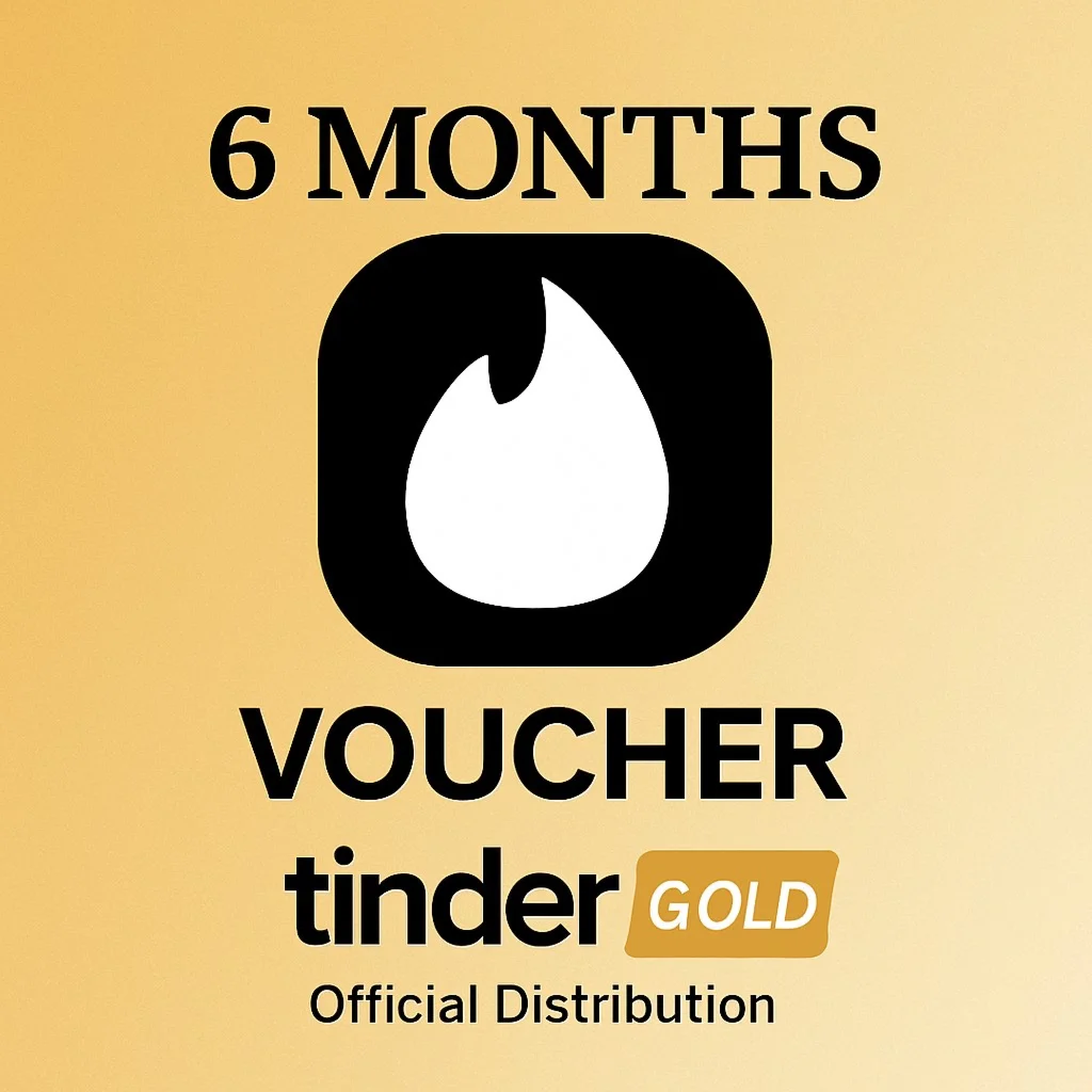 TINDER GOLD 6 MONTHS CODE 24/7 VOUCHER INSTANT