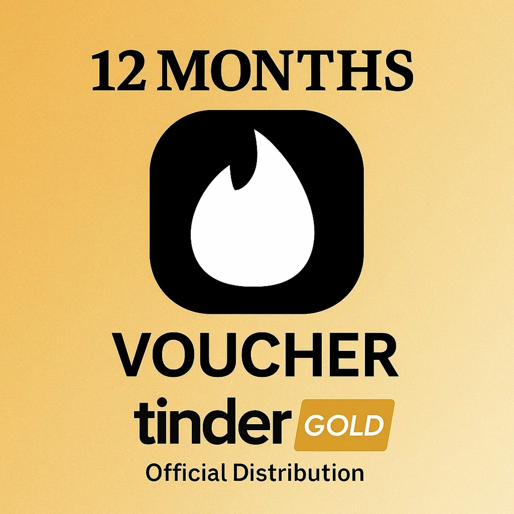 TINDER GOLD 12 MONTHS CODE 24/7 VOUCHER INSTANT