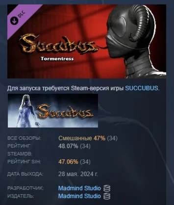 Succubus - Tormentress DLC STEAM РОССИЯ