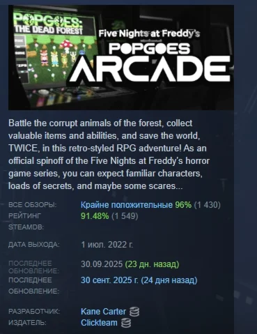 POPGOES Arcade АВТОДОСТАВКА STEAM GIFT РОССИЯ