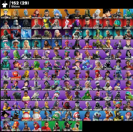 FN (ВСЕ ПЛАТФОРМЫ) 💎 152 скина (29 платных) | 550 VB 🎁