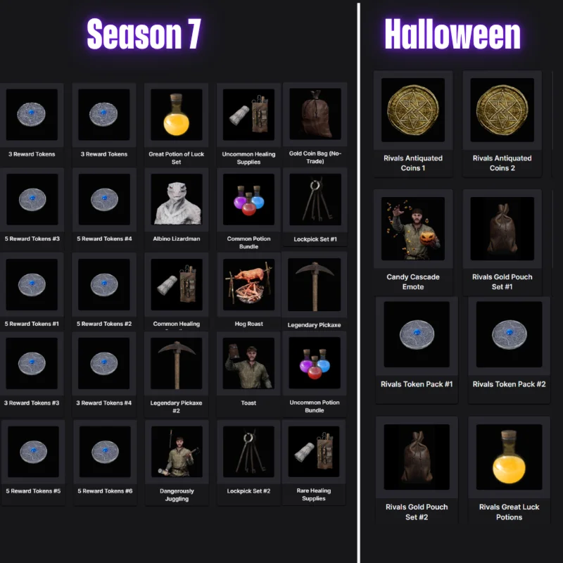 Темнее и Темнее 65 предметов Хэллоуин сезон7 твич дропы