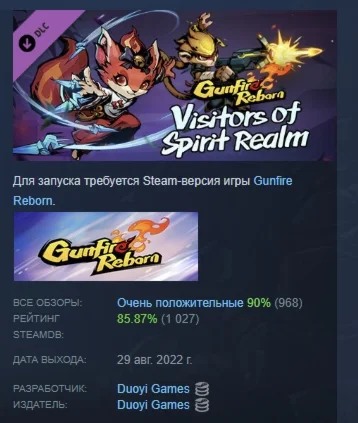 Gunfire Reborn - Visitors of Spirit Realm STEAM РОССИЯ