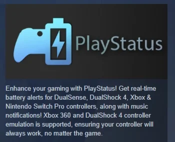 PlayStatus - Media & Controller Battery Overlay STEAM