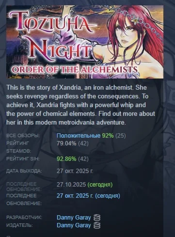 Toziuha Night: Order of the Alchemists STEAM РОССИЯ