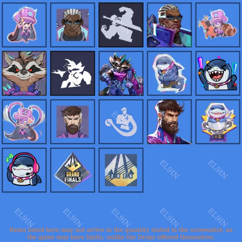 ️Marvel RivalsТвич Дропс18 предметов + 