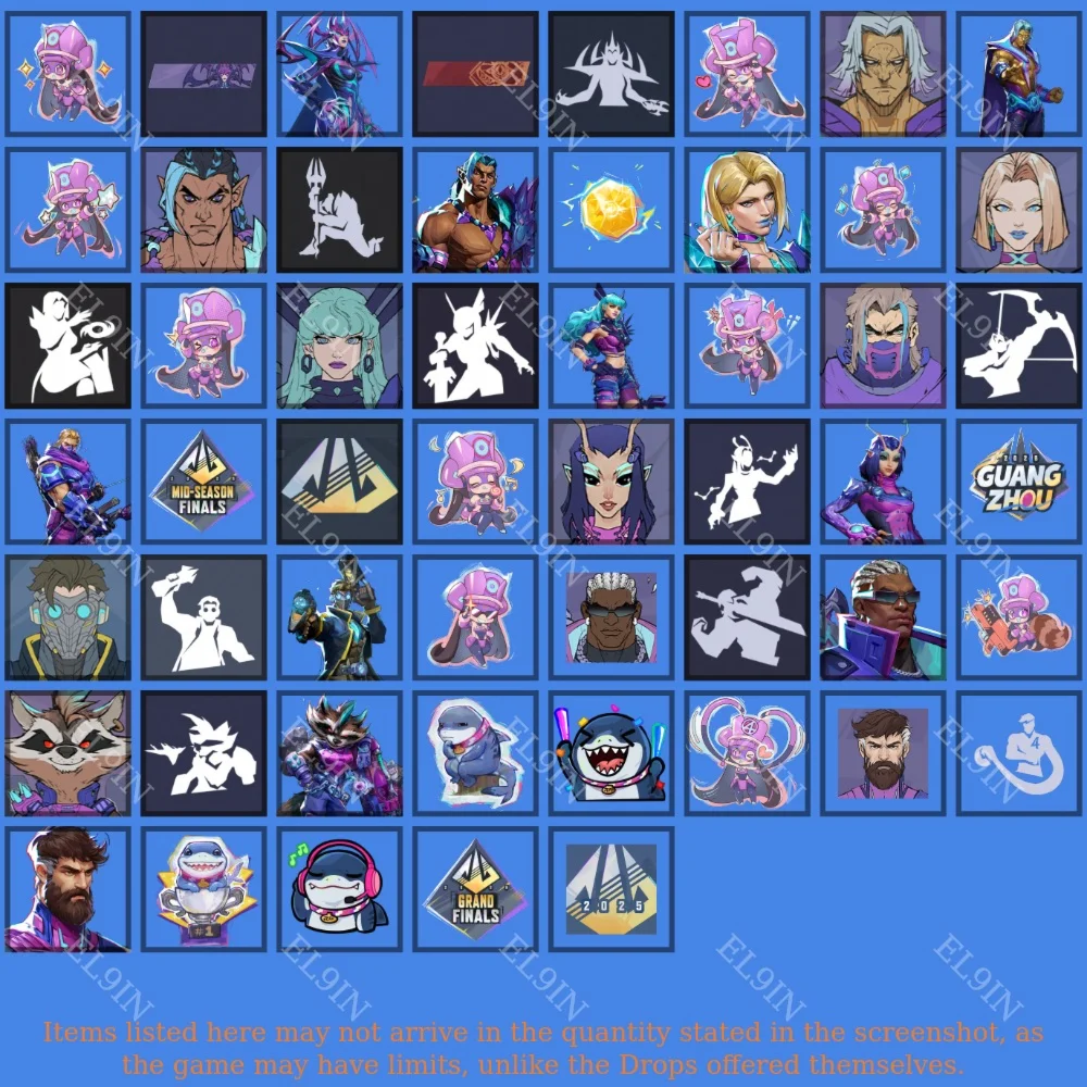 🥇Marvel Rivals💎Твич Дропс🎯53 предметов + 🎁