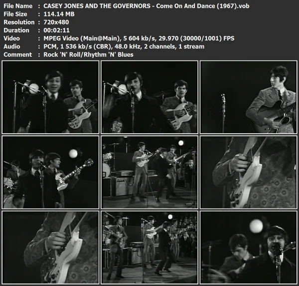 CASEY JONES AND THE GOVERNORS - Come On And Dance
