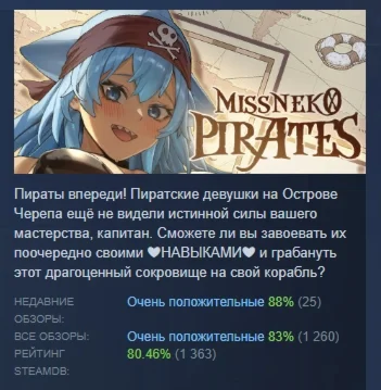 Miss Neko: Pirates АВТОДОСТАВКА STEAM РОССИЯ