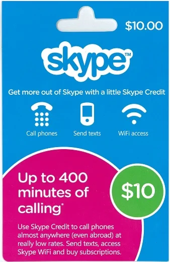 10 AUD Skype Card (  Карта 10 Австралийских Долларов )