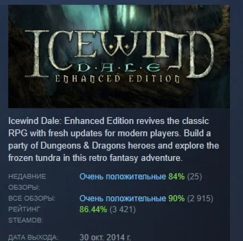 Icewind Dale Enhanced Edition АВТОДОСТАВКА STEAM РОССИЯ