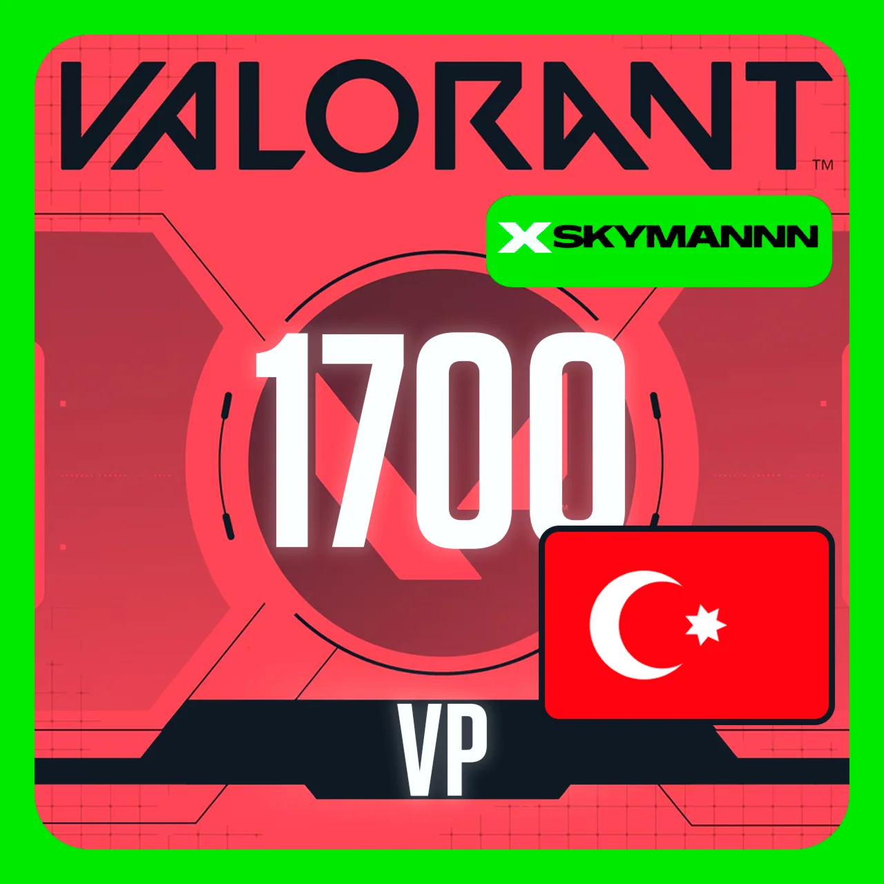 VALORANT 1700 VP ТУРЦИЯ КАРТА ПОПОЛНЕНИЯ | АВТО 24/7