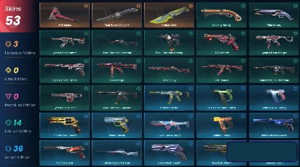 VALORANT | 53 скина | 252 уровень | Полный доступ