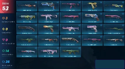 VALORANT | 53 скина | 252 уровень | Полный доступ