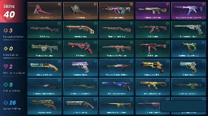 VALORANT | .SYS Melee | 40 скинов | 186 LVL