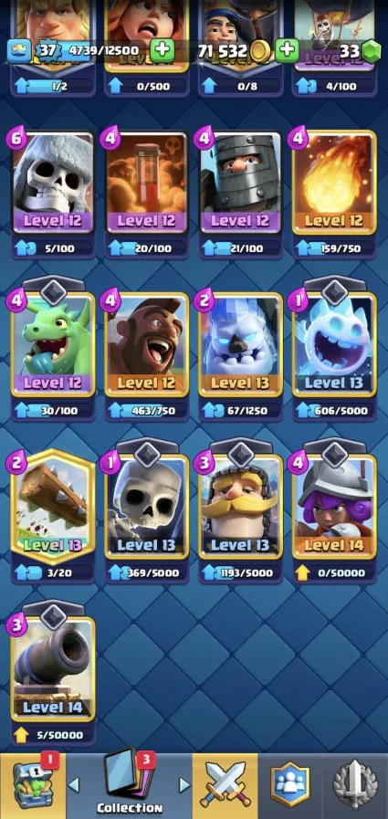 CR - BS - COC | 37 LVL 💎 6092 Tрофеев | Royal Crypt 🎁