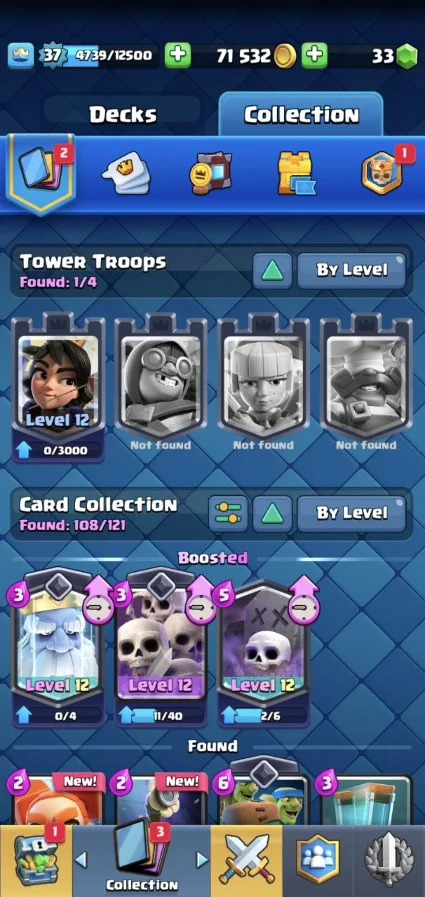 CR - BS - COC | 37 LVL 💎 6092 Tрофеев | Royal Crypt 🎁