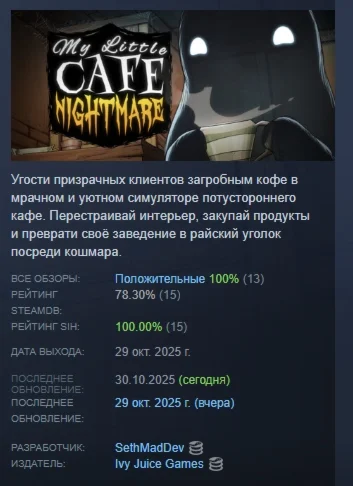 My Little Cafe Nightmare АВТОДОСТАВКА STEAM РОССИЯ