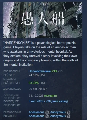 愚人船 NARRENSCHIFF АВТОДОСТАВКА STEAM РОССИЯ